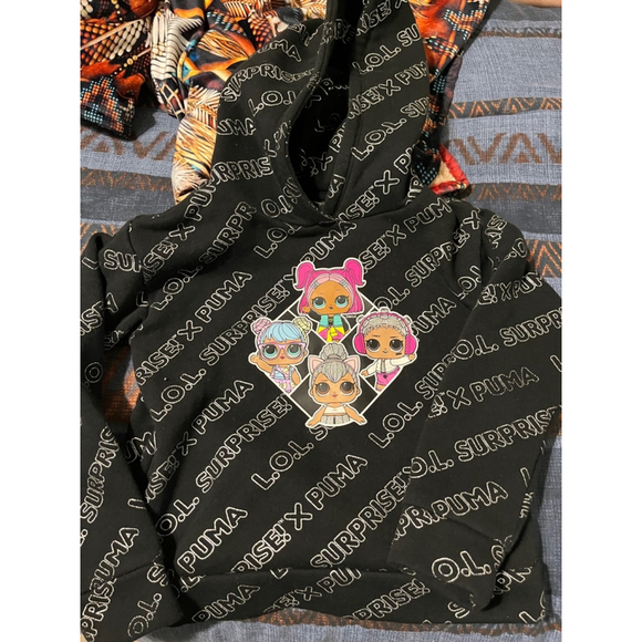 Girls Puma L.O.L. Surprise Hoodie Size 6 Black - Picture 1 of 3